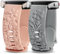 TOYOUTHS 2 Stück Floral Gravierte Armband Kompatibel mit Samsung Galaxy Watch 7/6/5/4/Active 2 40mm 44mm, Frauen 20mm Silikon Blume Prägung Armbänder für Watch 6 Classic/Watch FE 40mm, Pink/Grau