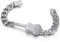 BOBIJOO JEWELRY - Bracelet Guitare Gourmette Homme Musicien Gitan Gipsy Acier inoxydable Argenté - Silver - 19cm