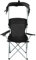 HUOLE Chaise Pliante Camping avec Parasol Chaise Pliante légère de Camping - avec accoudoir et Porte-gobelet - Chaise de pêche - Chaise de Voyage Pratique (1, Noir, 50 * 50 * 90/120CM)