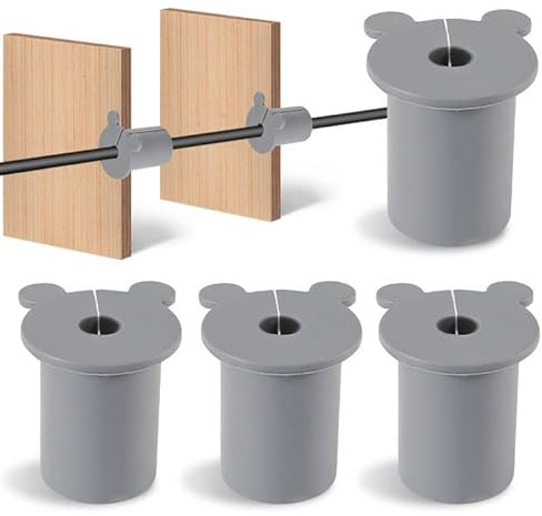 Set di 4 passacavi Starlink per fori da parete da 2,5 cm, passacavi da parete tramite copertura per fori da parete, in silicone per foro da parete e fori da parete (grigio)