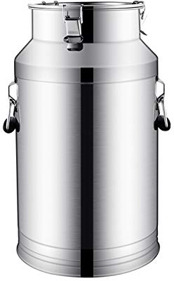 MaGiLL Stainless Steel Milk Transport Cans - Wine Pail Bucket Tote Jug with Silicone Sealed Lid Liquid Container Storage,88L (68l)