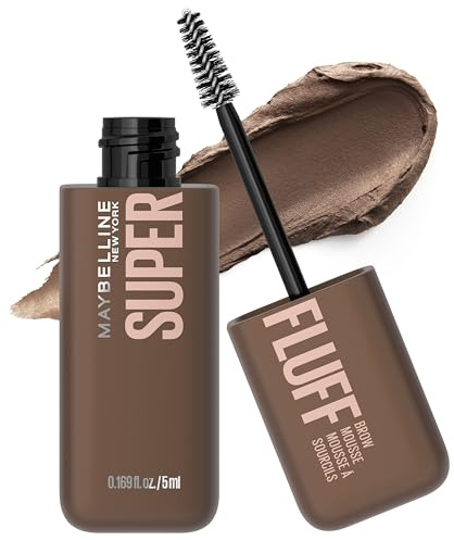 Maybelline Superfluff Volumizing Brow Mousse, All Day Tinted Brow Gel For Soft Full Brows, Medium Brown, 1 Count