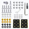 Anti Theft Number Plate Screws Fitting Kit M6 Stainless Steel Number Plate Bolts and Nuts with Assorted Color Plastic Hinge Caps and Installation Tools for Trucks and Cars