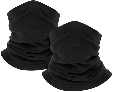 flintronic 2 Pièces Cache Cou Elastique pour Homme et Femme, Tour de Cou Coupe-Vent et Respirant, Polaire Cache-Cou Écharpe, Respirante Vélo Masque Cache Couvre pour Sports Cyclisme Ski Randonnée