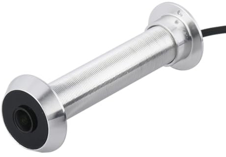 Qyrugcxs 1080P Tuya Smart Life Home Visionneuse Numérique Judas Caméra de Porte Oeil WiFi IR Vision Nocturne Caméra Oeil de Porte Prise UE Argent