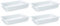 AC - Pack de 4 Bandejas Frigorificas - Capaciadad de 4 L - Fabricado en Plástico - Apto para Microondas y Congelador - 6 x 35 x 27 cm - Color Blanco