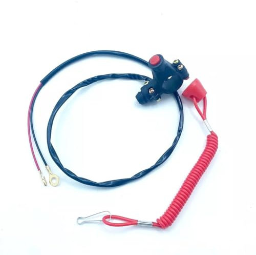 JXKYGMD Pièces de Moto Interrupteur d'arrêt d'urgence du Moteur avec lanière d'attache de sécurité pour Bateau Hors-Bord Durable