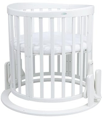Waldin Wiege Schaukel für 7in1 Babybett Kinderbett, KEIN Bett, Weiß