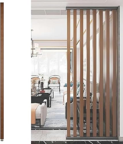 Cloison de séparation murale à lattes en bois – Séparateur de pièce autonome moderne pour entrée, restaurant, bureau, colonne décorative – 70 à 230 cm de haut