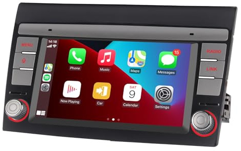Autoradio für FIAT Bravo 2007-2014 Radio mit Kabelloses CarPlay Android Auto Bluetooth EQ HiFi/AM/FM USB