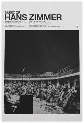 SFQQE Hans Zimmer-Poster, Leinwand-Poster, Wandkunst, Dekordruck, Bild Gemälde für Wohnzimmer, Schlafzimmer, Dekoration, 30 x 45 cm