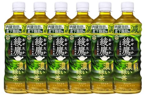 Japanese Ayataka-Style Green Tea Drink – Assorted Varieties (6 Bottles) Healthy Ready To Go Portable Japanese Style Drink Beverage – Import From Japan (Deep (Robust) Green Tea 650ml)