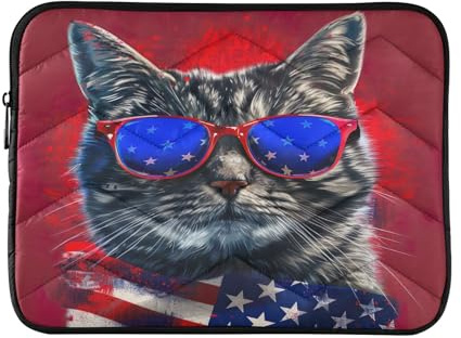 Cool Cat Red Laptop Sleeve Laptop Protective Case Portable Computer Bag Tablet Sleeves, 15-16 Inch