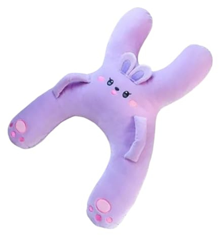Tanxier Cuscino da Viaggio per Bambini,Peluche Sostegno Collo Forma H Infantile | Supporto Testa Viaggio Vacanza Auto Familiare
