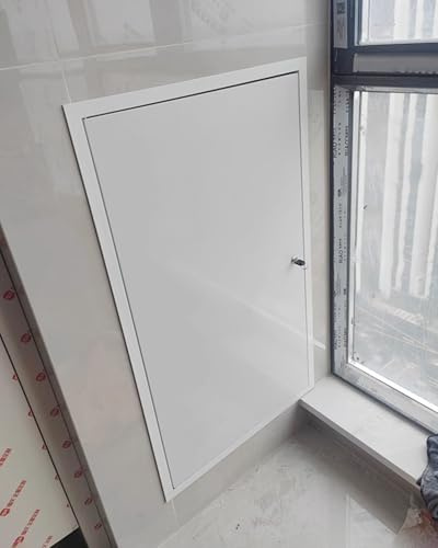 Puerta de Inspección Panel de Acceso en Pared/Techo Puerta de Acceso al Ático, Tapa de Registro Oculto con Cerradura y Pestillo con Llave, Trampilla Pladur para Fontanería Cables(22x48in (55x120cm))