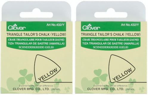 Clover Gessetto per Sarto Forma Triangolo, Giallo (Confezione da 2)