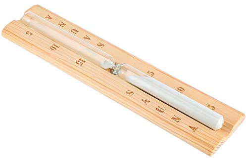 Jelquix Präzise Hölzerne Sauna-Sanduhr, 15 Minuten, Sanduhr für Sauna, Spa-Raum, Umweltfreundliche für Heimsauna, Büros, 30 X 6,6 X 3, cm