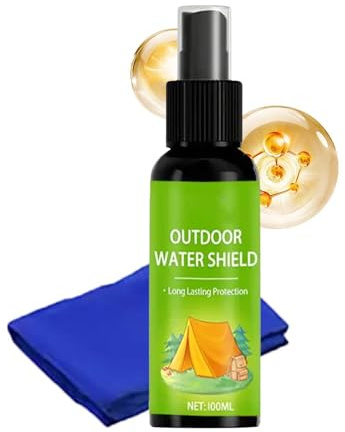 Spray impermeabilizzante – Nano protezione per tenda | Tessuto resistente e capispalla acqua, campeggio all'aperto, escursionismo, zaino in spalla, patio giardino, prato, viaggi, spray antipioggia per