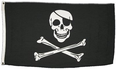 XXL Flagge Fahne Pirat Skull and Bones 150 x 250 cm