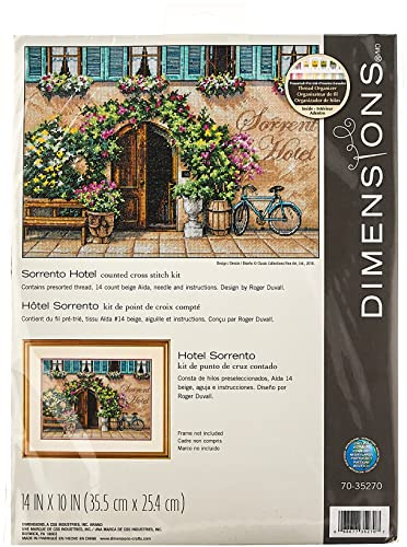 Dimensions Counted Cross Stitch: Sorrento Hotel, Polyester blend, Multi-Colour, 45 x 35 x 0.2 cm