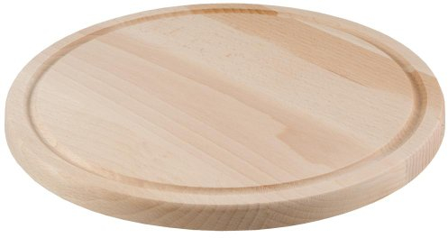 Schneidebrett mit Saftrille aus Holz, 30 cm, schont hochwertige Klingen, verrutscht nicht, antibakterielle Eigenschaften