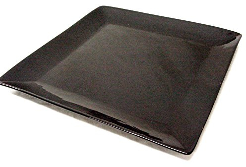 BAJOPLATO BAJO Plato Bandeja PRESENTACION Cuadrado Ming Porcelana Negro Grande