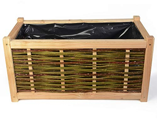 WEIDENPROFI Pflanzkasten, Blumenkasten Weide aus Holz/Lärchenholz, Abmessung (LxBxH): 80 x 40 x 40 cm