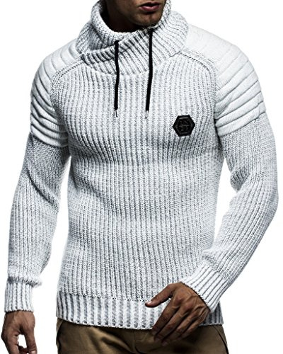Leif Nelson Herren Strickpullover mit Schalkragen/Hochwertiger Winterpullover im Regular Fit Schnitt, ideal für Casual und Business-Looks, in vielfältigen Größen und Farben verfügbar
