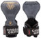 Guanti per sollevamento peso, resistenti, con cinghie alternative ai ganci Power hook, regolabili, in neoprene, con imbottitura, Cobra Grips, PRO Charcoal Leather