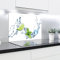 Splashback Tempered Glass Heat Resistant Toughened Decorative – 90 x 65 cm – 4 mm Thick – Perfect behind Gas, Ceramic and Induction Cookers – Easy to Clean and Hang