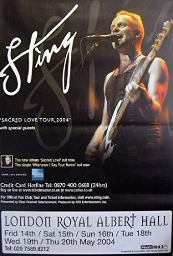 Sting: Sacred Love Tour 2004 | original UK Promo Poster Übergrösse XL