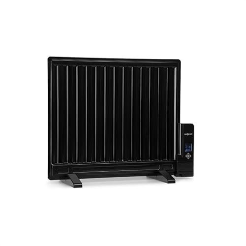 oneConcept Radiateur Electrique Mobile, Radiateur à Bain d'Huile Fixation Murale, Faible Consommation d'Energie et Silencieux, 600W, Chauffage Electrique avec Thermostat, Tactile, Chauffage d'Appoint