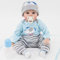 ZIYIUI 55 cm 22 Zoll Reborn Babypuppe Junge Realistisch Neugeborenes Baby Puppe Handgemacht Weiches Silikon-Vinyl Simulation Reborn Doll Kind Junge Spielzeug