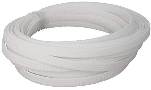 Othmro Cable Management Sleeve, 5m White Cable Tidy Sleeve, Diameter 6mm, Cord Protector, Braided Cable Organizers for Office Cord, Insulation Protection, 1 Pc