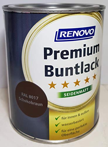 0.75 Liter RENOVO Premium Buntlack seidenmatt, RAL 8017 Schokobraun