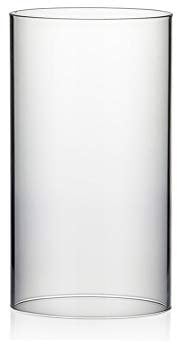 WGVI Hurricane Manchon de bougeoir cylindrique en verre transparent 14 cm de large 14 cm de hauteur 25,4 cm