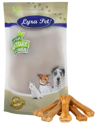 Lyra Pet® 50 STK. Kauknochen ca. 16 cm | Naturbelassener Kausnack | Proteinreicher Hundeknochen zur Zahnreinigung | Langer Kaugenuss aus Rinderhaut | Nährstoffreich | Fettarmer Kauartikel