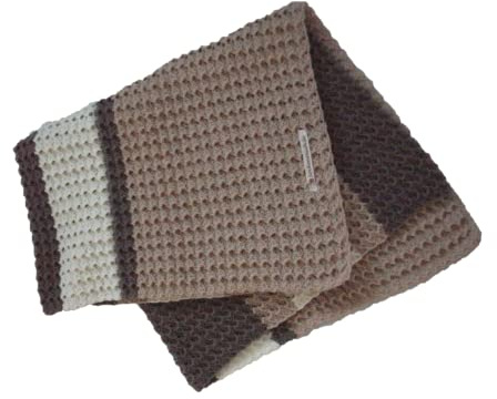 Babydecke Nougat, Kuscheldecke, Krabbeldecke, Schmusedecke, 75x90cm, Merino Schurwolle, Superweich, für Jungen und Mädchen, Gehäkelt, Gestrickt, Muster