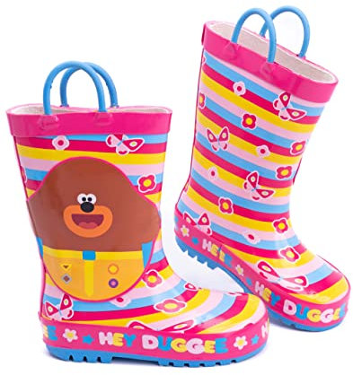 Hey Duggee Stivali da neve con manico Wellington per bambini Girls Wellies 27 EU
