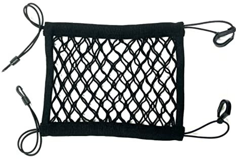 WMLBK 1PCS 25 * 27CM Car,Motorbike Luggage Cargo Net - Helmet Storage Mesh-Bungee Cord 4 Hooks For Car,Van, SUV,Trunk