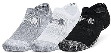 Under Armour HeatGear UltraLowTab 3pk Socken, Grau/Schwarz/Weiß, M