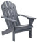 Susany Hartholz Gartensessel mit Fußstütze Deckchair Gartenstuhl Gartenliege Sonnenliege Liegestuhl Gartenmöbel für Balkon Terrasse Garten,Stuhlmaße: 70,5 x 96 x 92 cm (B x T x H) Grau