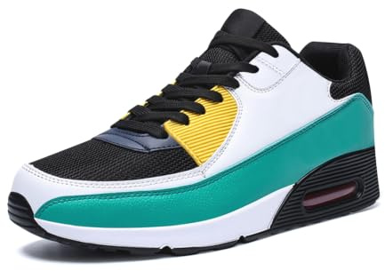 Padgene Men Women Running Shoes Sports Trainers Breathable Lightweight Sneakers Air Cushion Low Top Footwear Waking Fitness Lace up Shoes for Walking Gym Jogging Fitness Athletic Casual