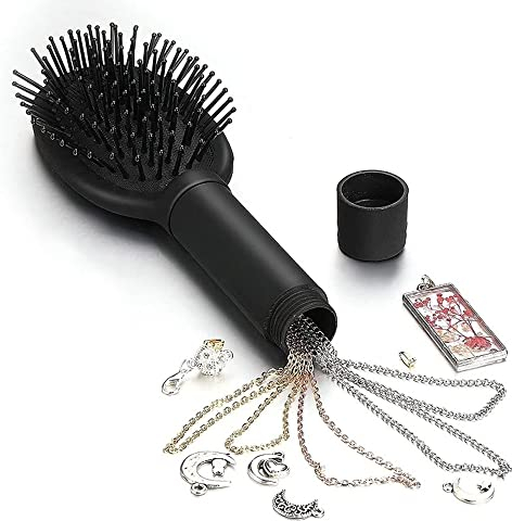 YAANBUNB 2Stk Ablenkung Sichere Haarbürste Geheime Stash Diversion Haarbürste Haar Styling Pinsel Multifunktionale Friseur Kamm Tragbarer Aufbewahrungsbehälter Wertgegenstände für Reisen Zuhause