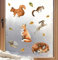 wolga-kreativ Fenstersticker Fensterbilder Glasdekorfolie Motiv Fensterfolie Fenstertattoo Wald Igel Eichhörnchen Fuchs Hase Aufkleber Sticker Fenster Küche Kinderzimmer Wohnzimmer