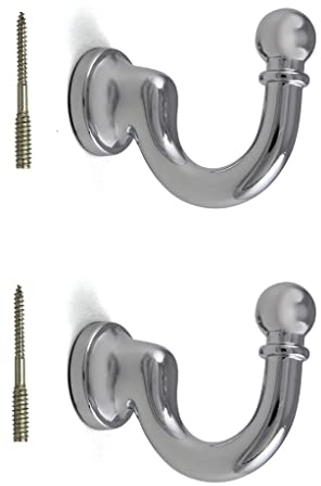 cyclingcolors 2x ganci muro metallo cromato cromo con vite mobile cucina bagno appendiabiti