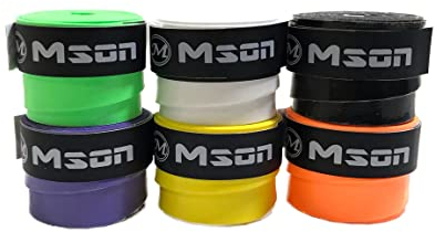 MSON Tennisschläger Overgrip Tape (10 Stück) für Profisportler - Angenehme Haptik, langlebig & rutschfest, Made in Taiwan (Gelb)