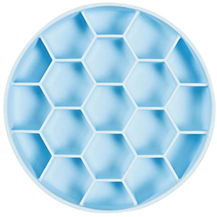 Bexdug Slow Feeder Dog Bowl | Silicone Slow Feeder Dog Bowl With Hexagonal Honeycomb,Anti-Hexagonal Honeycomb Gulping Non-Slip Pet Slower Food Feeding Bowls For Medium Large Dogs Cats And Pets
