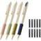 HMYCL Einziehbarer Füllfederhalter, 4 Stück Cloud Grip Brush Title Pen Super Weicher Stift, 10 Tintenkapseln, Nachfüllbare, 0,38mm Feder, Füller Kinder, Füllhalter Schreibanfänger