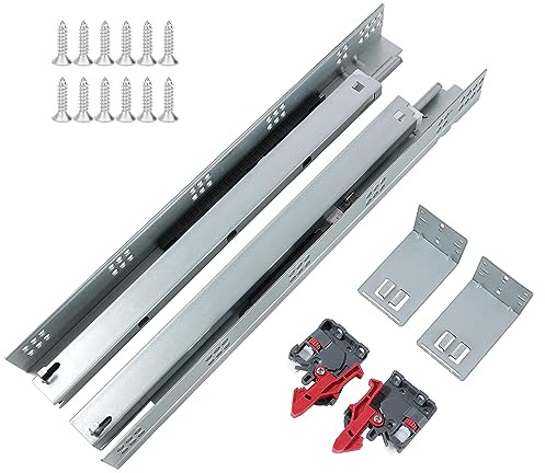 Undermount Soft Close Drawer Slides 21 Inch 6 Pairs Full Extension